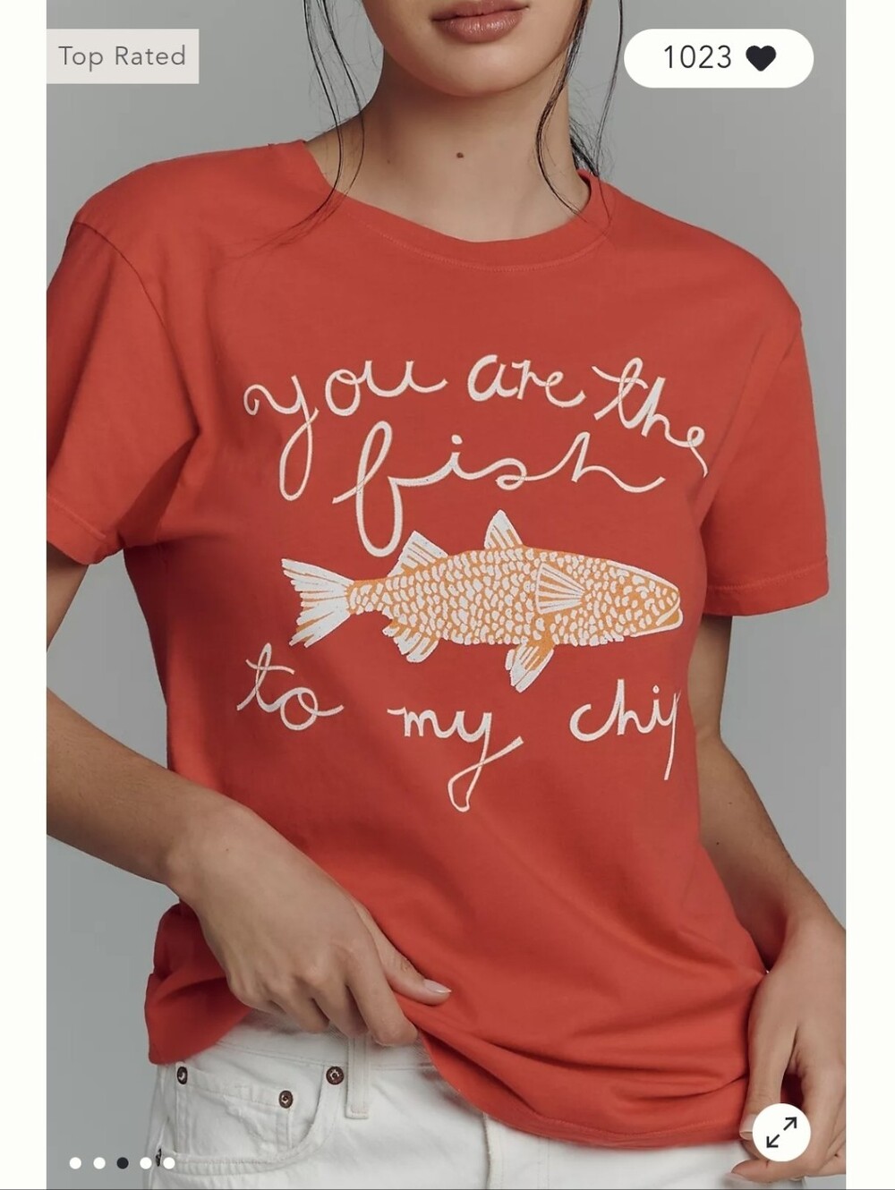 NWT Letluv Graphic Tee "You Are The Fish To My Chips" - Picture 2 of 7